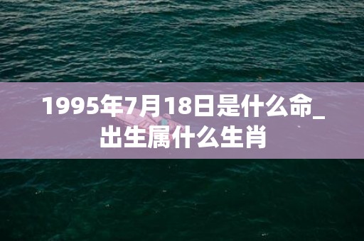 1995年7月18日是什么命_出生属什么生肖