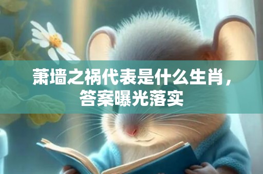 萧墙之祸代表是什么生肖，答案曝光落实