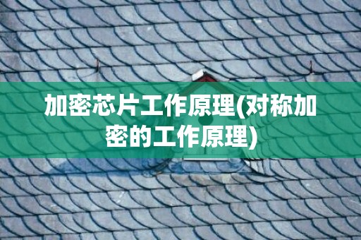 加密芯片工作原理(对称加密的工作原理)