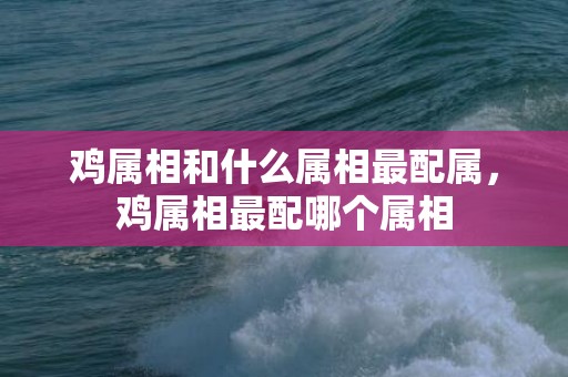 鸡属相和什么属相最配属，鸡属相最配哪个属相