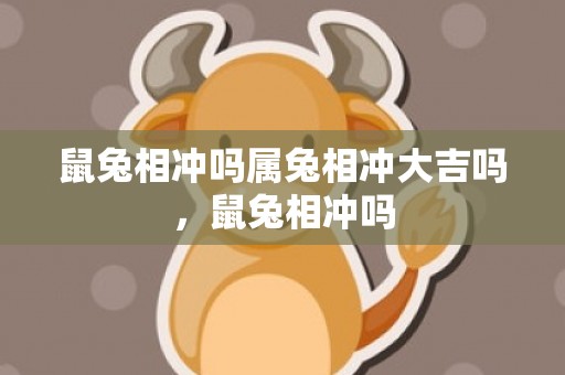 鼠兔相冲吗属兔相冲大吉吗，鼠兔相冲吗