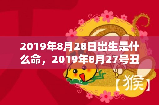 2019年8月28日出生是什么命，2019年8月27号丑时出生的男孩怎么起名字，五行属什么