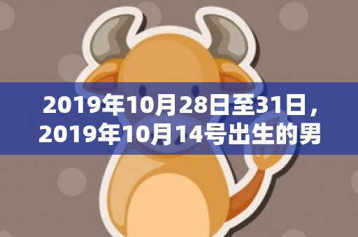 2019年10月28日至31日，2019年10月14号出生的男孩怎么起名字，五行属什么