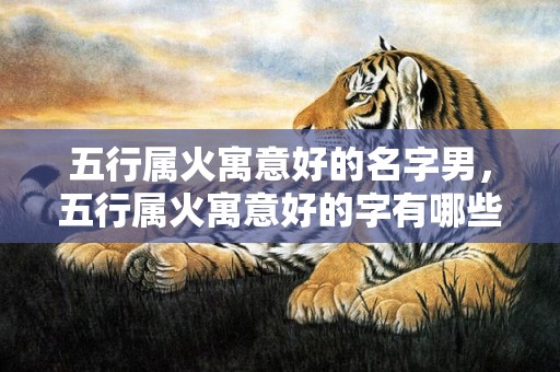 五行属火寓意好的名字男，五行属火寓意好的字有哪些