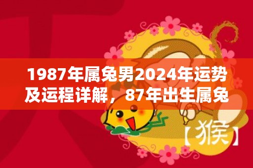 1987年属兔男2024年运势及运程详解，87年出生属兔人2024全年每月运势男性，1987年属兔男2024年运势及运程详解，87年出生属兔人2024全年每月运势男性