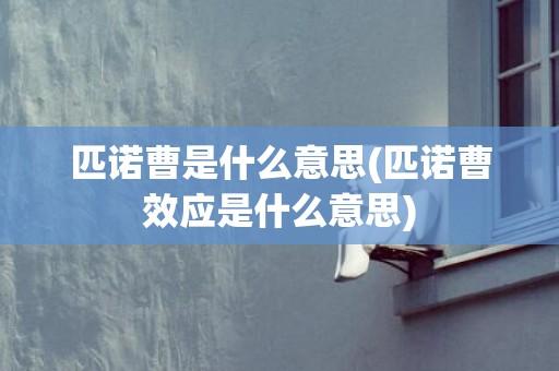 匹诺曹是什么意思(匹诺曹效应是什么意思)