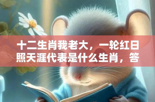 十二生肖我老大，一轮红日照天涯代表是什么生肖，答案曝光落实