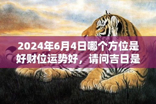 2024年6月4日哪个方位是好财位运势好，请问吉日是哪天