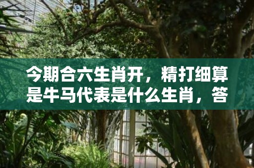 今期合六生肖开，精打细算是牛马代表是什么生肖，答案曝光落实