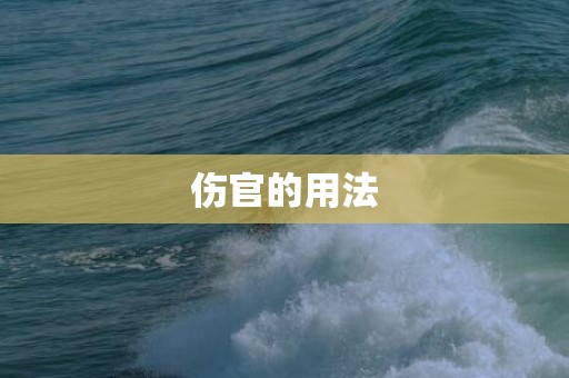 伤官的用法