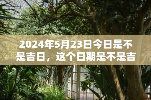 2024年5月23日今日是不是吉日，这个日期是不是吉日