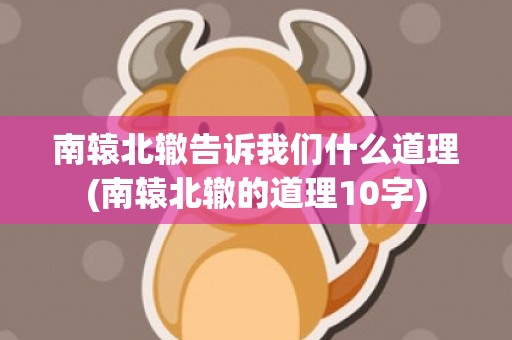 南辕北辙告诉我们什么道理(南辕北辙的道理10字)