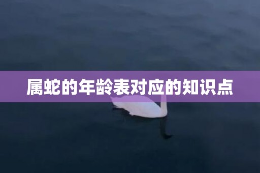 属蛇的年龄表对应的知识点