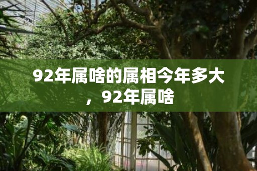 92年属啥的属相今年多大，92年属啥