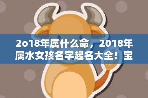 2o18年属什么命，2018年属水女孩名字起名大全！宝宝起名的注意事项？