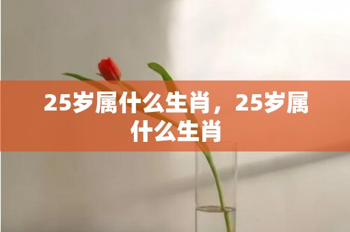 25岁属什么生肖，25岁属什么生肖