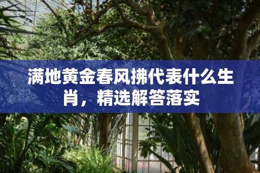 满地黄金春风拂代表什么生肖，精选解答落实