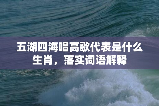五湖四海唱高歌代表是什么生肖，落实词语解释