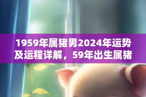 1959年属猪男2024年运势及运程详解，59年出生属猪人2024全年每月运势男性，1959年属猪男2024年运势及运程详解，59年出生属猪人2024全年每月运势男性