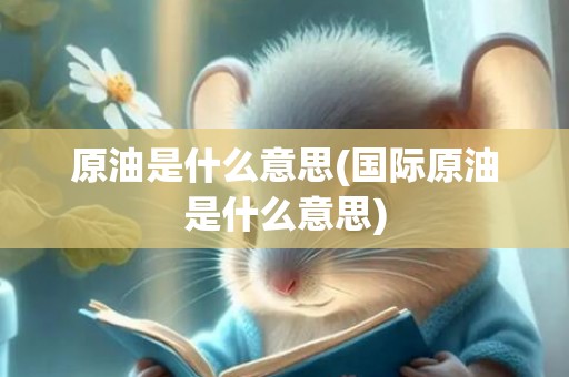 原油是什么意思(国际原油是什么意思)