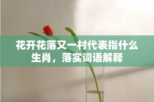 花开花落又一村代表指什么生肖，落实词语解释