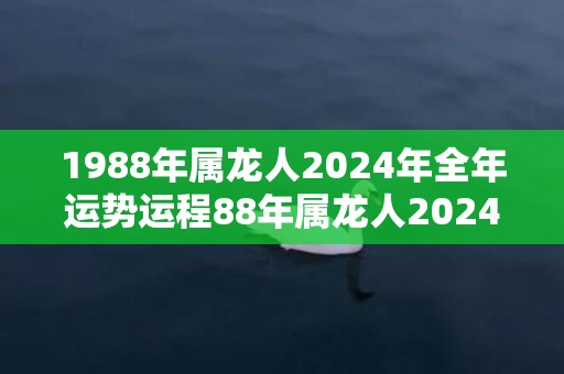 1988年属龙人2024年全年运势运程88年属龙人2024年每月运势详解，1988年属龙人2024年全年运势运程88年属龙人2024年每月运势详解