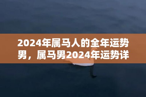 2024年属马人的全年运势男，属马男2024年运势详解，2024年属马人的全年运势男，属马男2024年运势详解