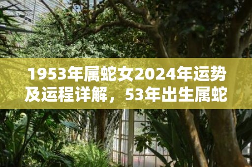 1953年属蛇女2024年运势及运程详解，53年出生属蛇人2024全年每月运势女性，1953年属蛇女2024年运势及运程详解，53年出生属蛇人2024全年每月运势女性