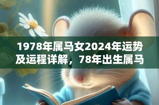 1978年属马女2024年运势及运程详解，78年出生属马人2024全年每月运势女性，1978年属马女2024年运势及运程详解，78年出生属马人2024全年每月运势女性