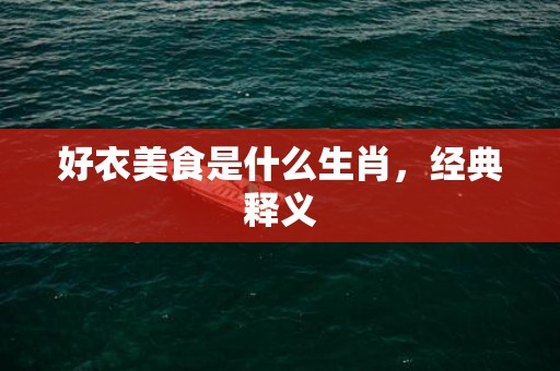 好衣美食是什么生肖，经典释义