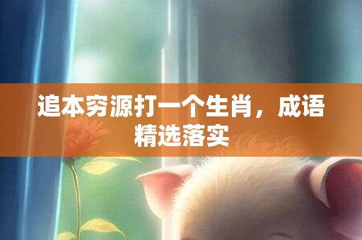 追本穷源打一个生肖，成语精选落实