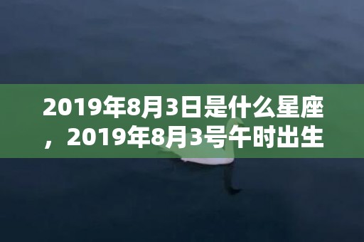 2019年8月3日是什么星座，2019年8月3号午时出生的男孩怎么起名