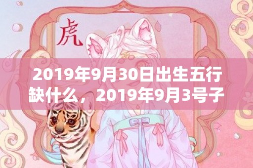 2019年9月30日出生五行缺什么，2019年9月3号子时出生的男孩取什么名字，五行属什么
