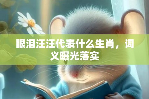 眼泪汪汪代表什么生肖，词义曝光落实