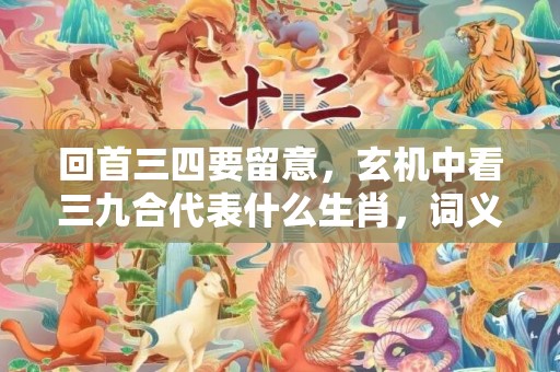 回首三四要留意，玄机中看三九合代表什么生肖，词义曝光落实