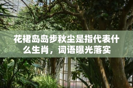 花裙岛岛步秋尘是指代表什么生肖，词语曝光落实
