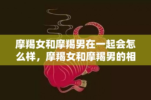 摩羯女和摩羯男在一起会怎么样，摩羯女和摩羯男的相遇，会擦出怎样的火花？