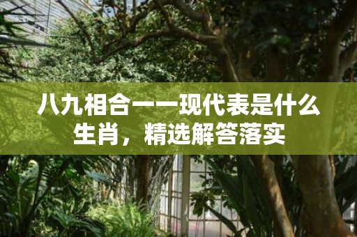 八九相合一一现代表是什么生肖，精选解答落实