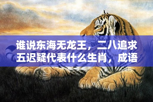 谁说东海无龙王，二八追求五迟疑代表什么生肖，成语解释落实