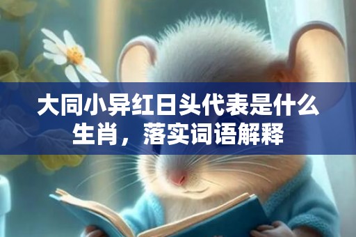 大同小异红日头代表是什么生肖，落实词语解释