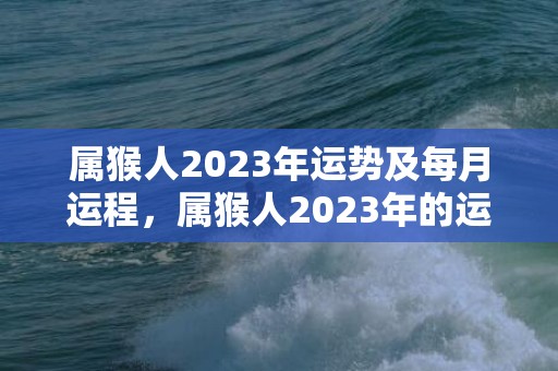 属猴人2023年运势及每月运程，属猴人2023年的运势运程