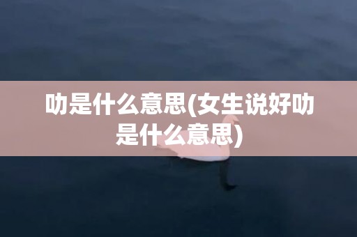 叻是什么意思(女生说好叻是什么意思)