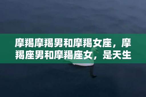 摩羯摩羯男和摩羯女座，摩羯座男和摩羯座女，是天生一对吗？