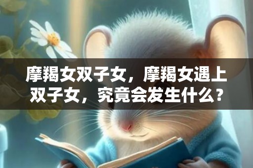 摩羯女双子女，摩羯女遇上双子女，究竟会发生什么？