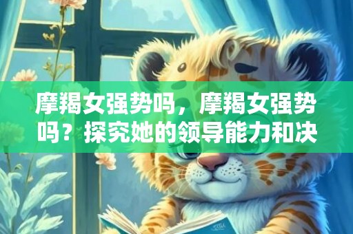 摩羯女强势吗，摩羯女强势吗？探究她的领导能力和决心是否令人佩服