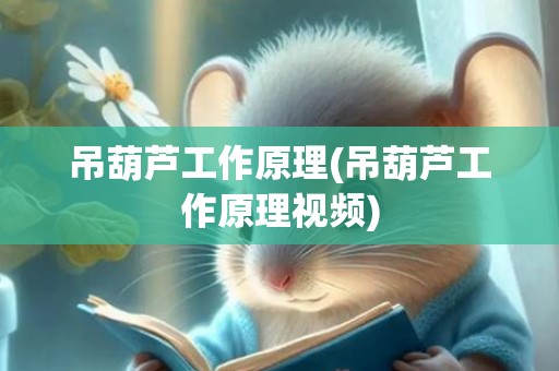 吊葫芦工作原理(吊葫芦工作原理视频)