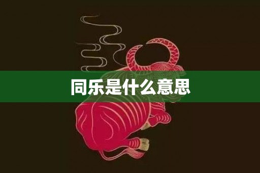 同乐是什么意思