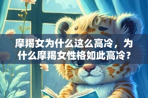 摩羯女为什么这么高冷，为什么摩羯女性格如此高冷？