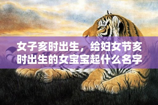 女子亥时出生，给妇女节亥时出生的女宝宝起什么名字比较好
