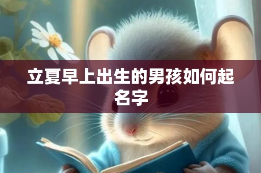 立夏早上出生的男孩如何起名字